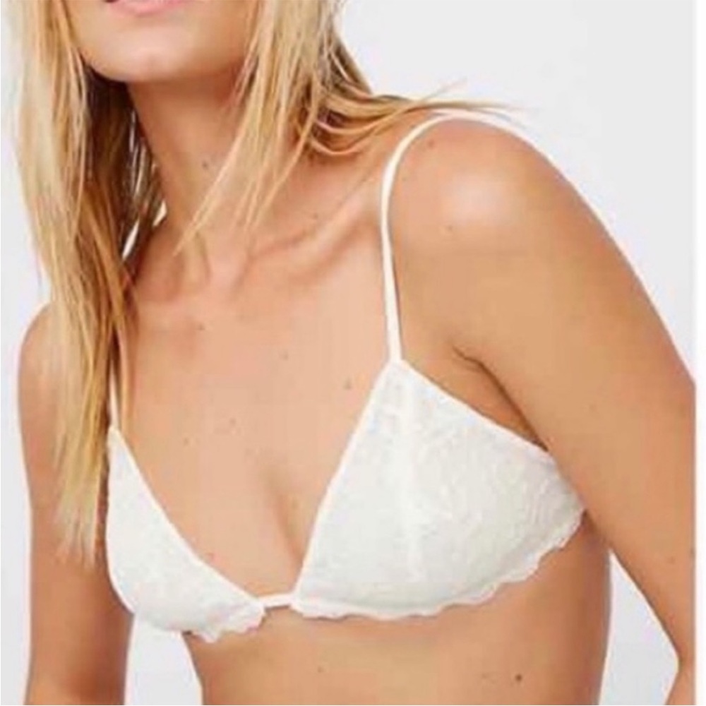 Free People cross back bra, cream size M - Picture 2 of 4